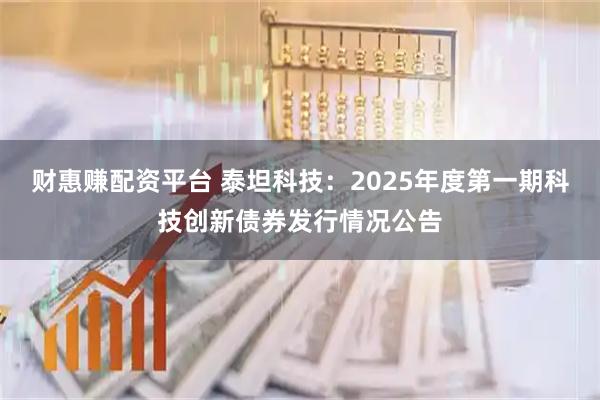 财惠赚配资平台 泰坦科技：2025年度第一期科技创新债券发行情况公告